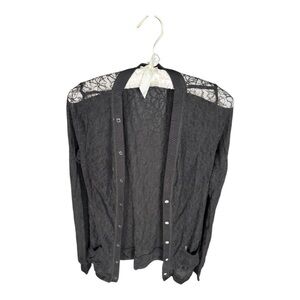 RODARTE Target Black See Through Top M